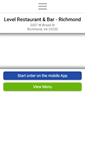 Mobile Screenshot of levelrestaurantbar.com